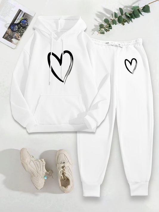 Shanna | Casual Katoenen Hoodie & Sweatbroek Tracksuit Set - Ideaal voor Herfst/Winter