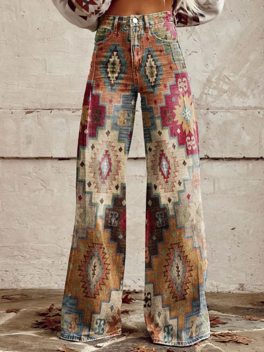 Nomadic | Vintage Boho Broek met Wijde Pijpen