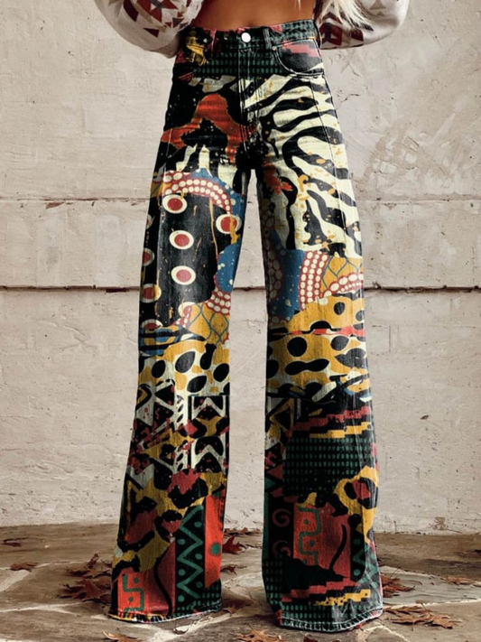 Mosaic | Eclectic Art Broek met Wijde Pijpen