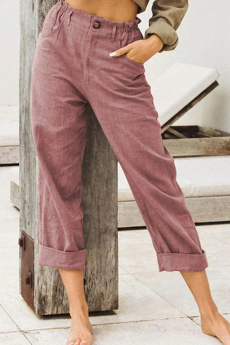 Adèle Elegante casual linnen broek