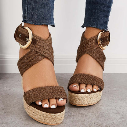 Delia - Zomerse sandalen met antislip hoge hakken