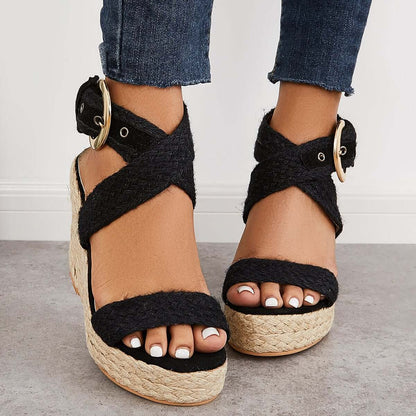 Delia - Zomerse sandalen met antislip hoge hakken