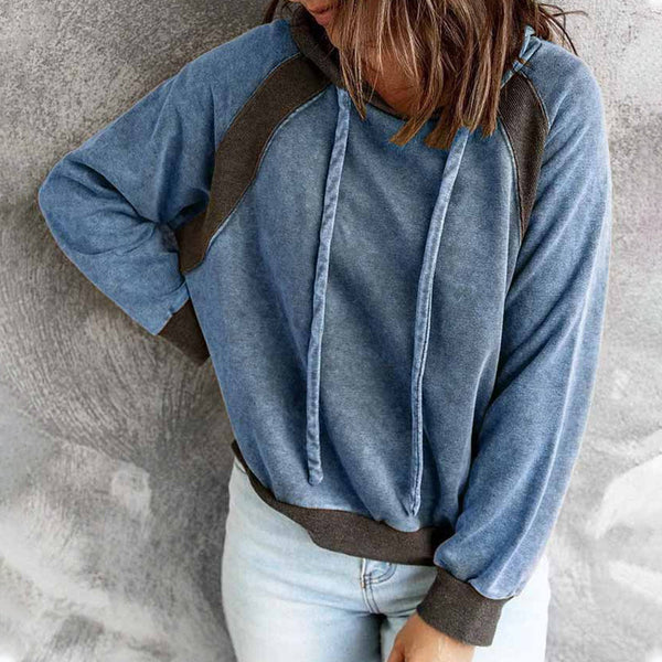 Casual sweatshirt met capuchon en lange mouwen