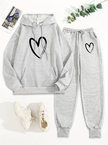 Shanna | Casual Katoenen Hoodie & Sweatbroek Tracksuit Set - Ideaal voor Herfst/Winter