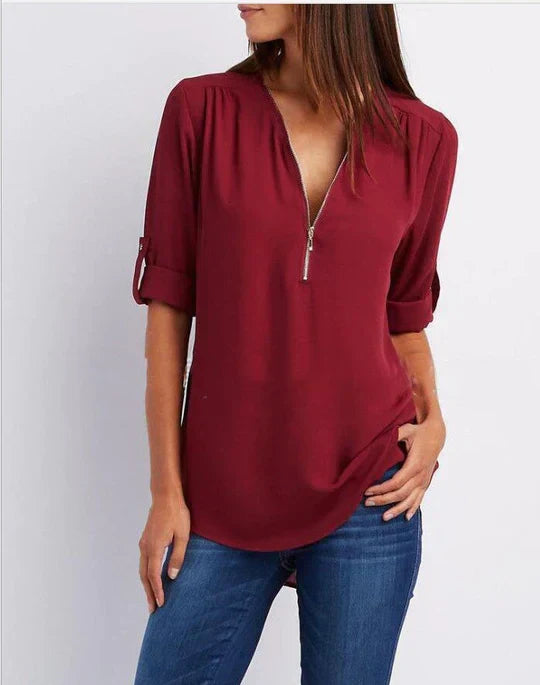 Dames Blouse - Casual - Licht en Ademend - Geschikt voor Dagelijks Gebruik