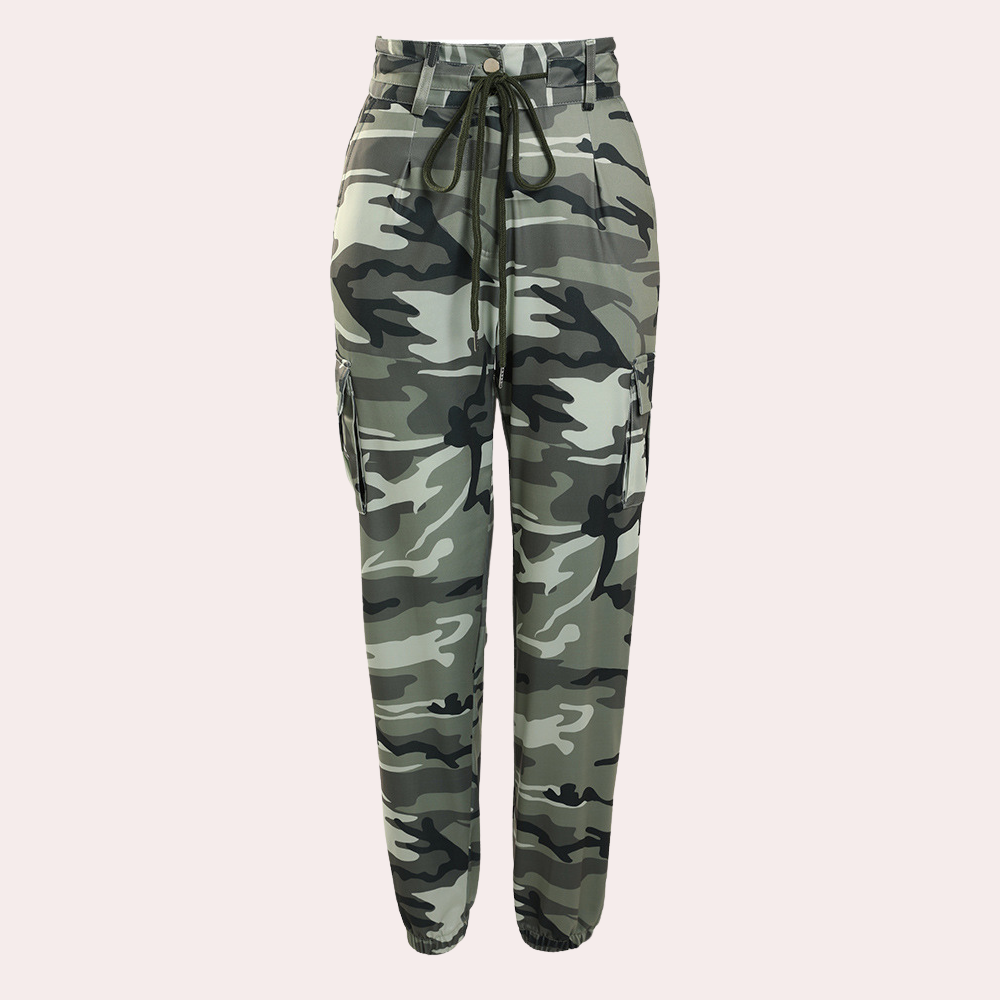 Camouflage dames cargobroek