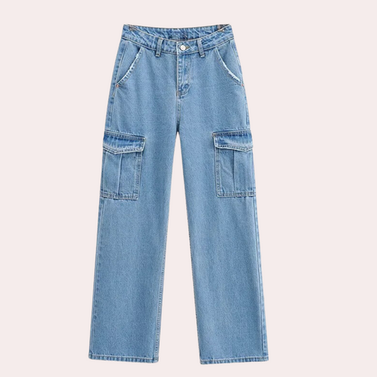 MAILANI - Stijlvolle Denim Cargo Broek voor Dames