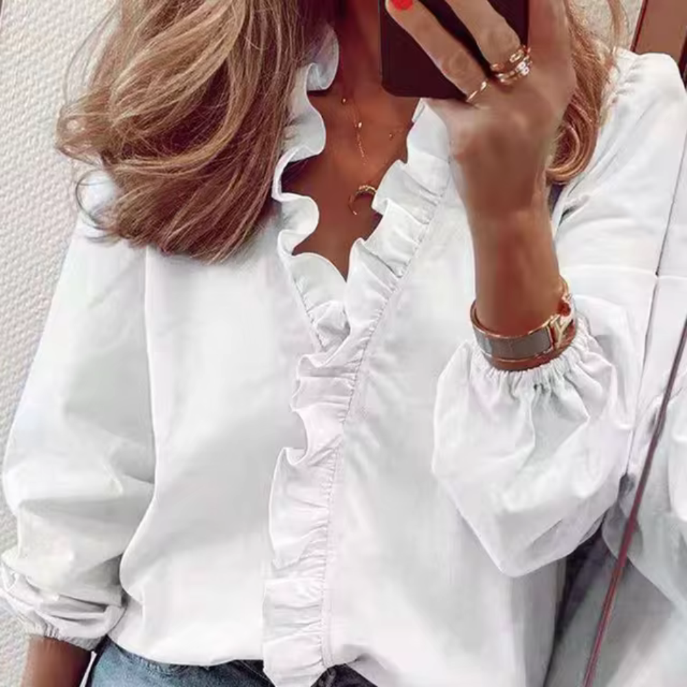 Francoise - Casual blouse met ruches