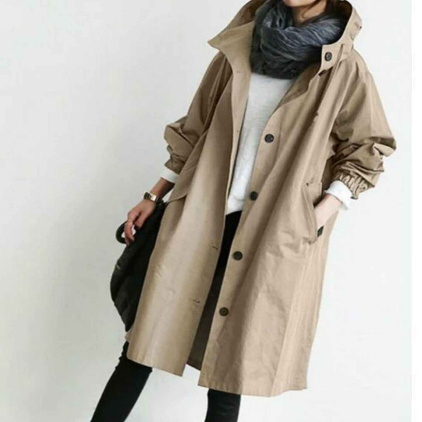 Lange trenchcoat voor vrouwen