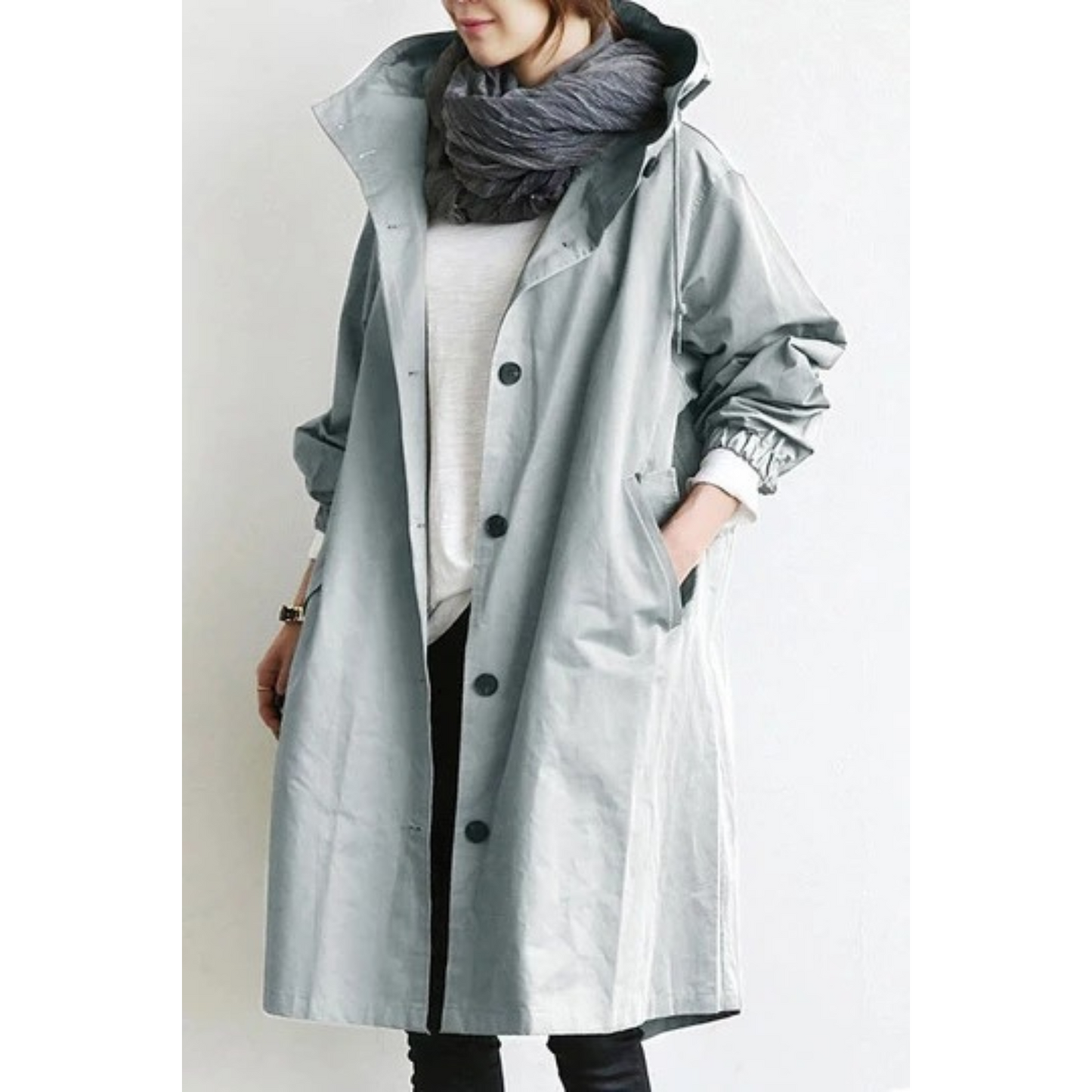 Lange trenchcoat voor vrouwen