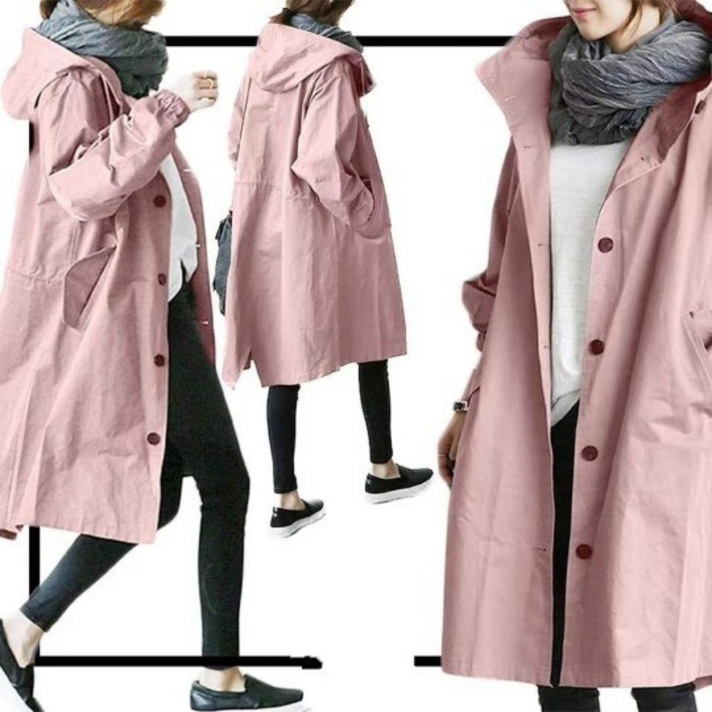 Lange trenchcoat voor vrouwen