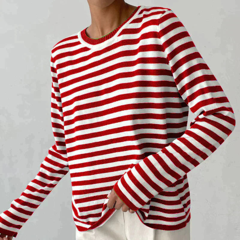 EleganceStripe shirt met lange mouwen