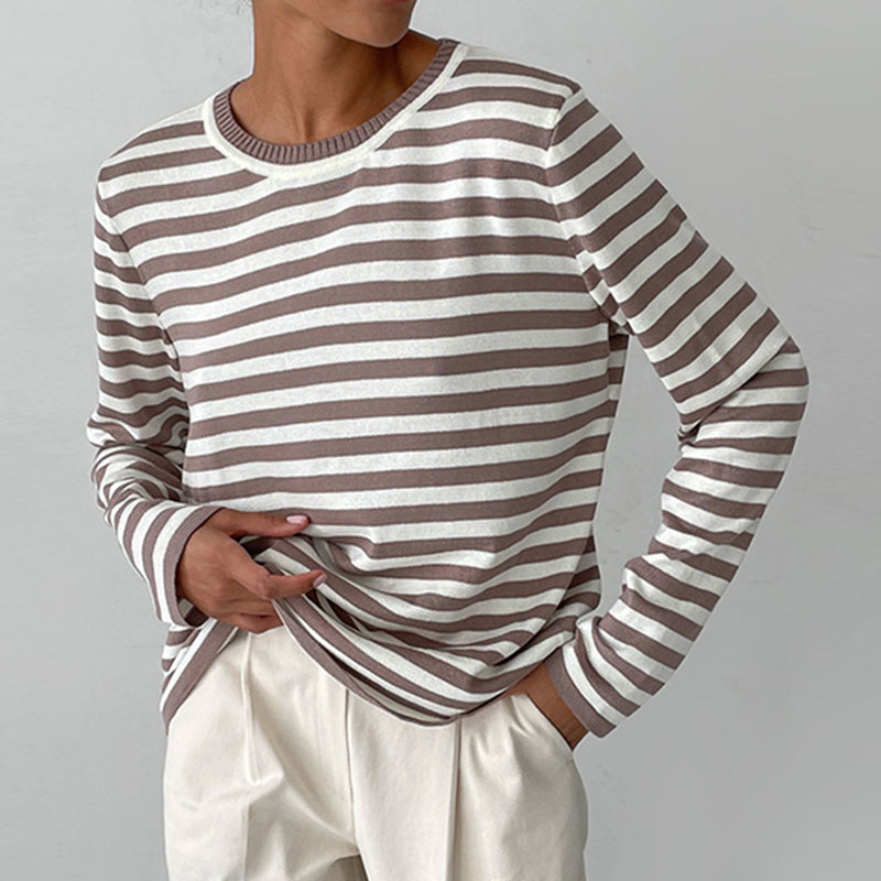 EleganceStripe shirt met lange mouwen