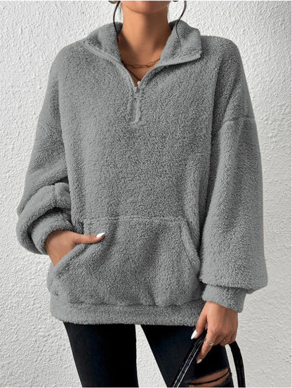 Dames sweatshirt met opstaande kraag