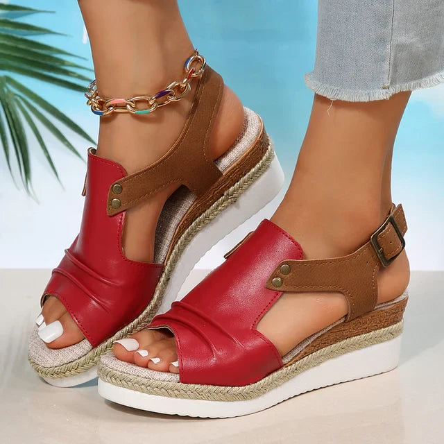 Zomerse sandalen met antislip retro orthopedische hakken - Miella