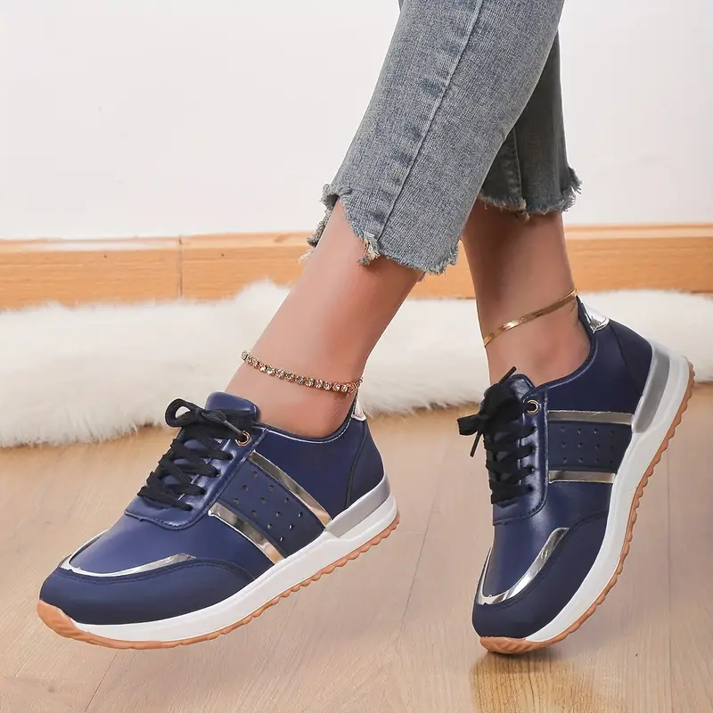 Suede patchwork casual sportschoenen