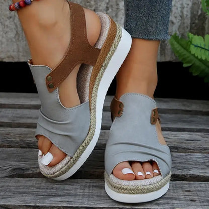 Zomerse sandalen met antislip retro orthopedische hakken - Miella