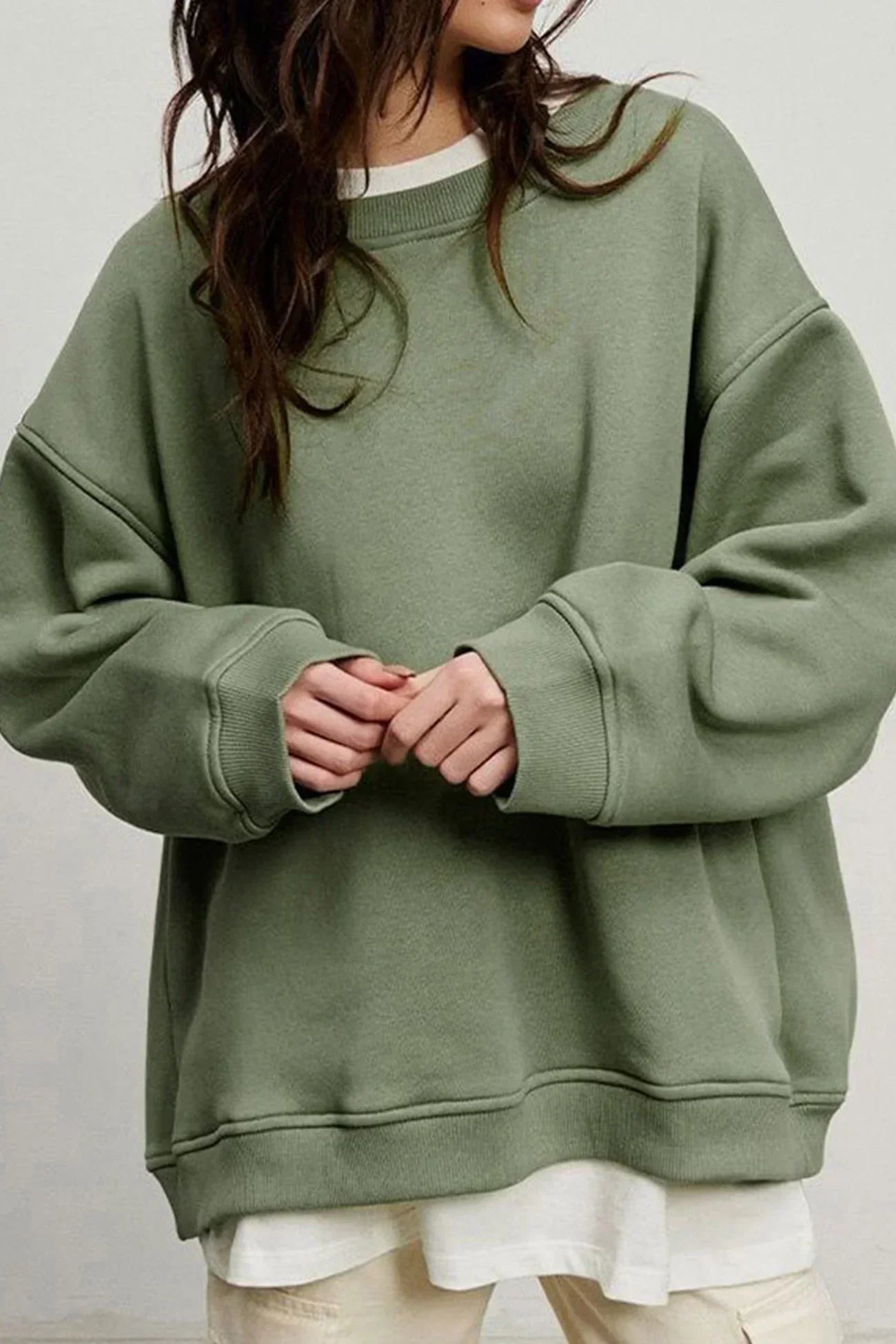 Crew Neck Oversized Sweatshirt