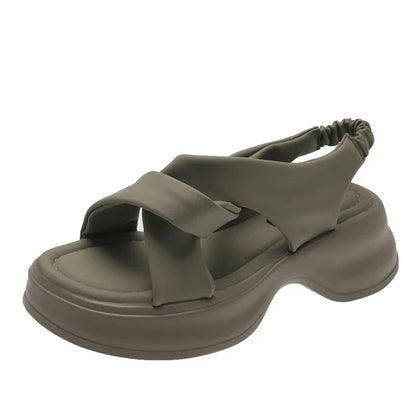 Dikke, open teen, gedraaide zomerse gladiator sandalen - Capri