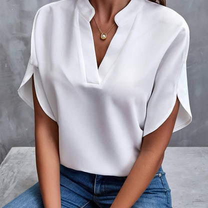 Blouse Dames - Modern - Korte Mouwen - Luchtig - Perfect voor Casual en Formeel