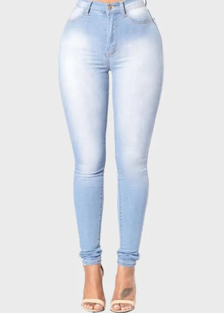 Kerri - Dames skinny kantoorjeans met hoge taille