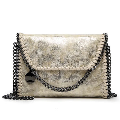 Océane - Suède clutch tas met ketting versieringen