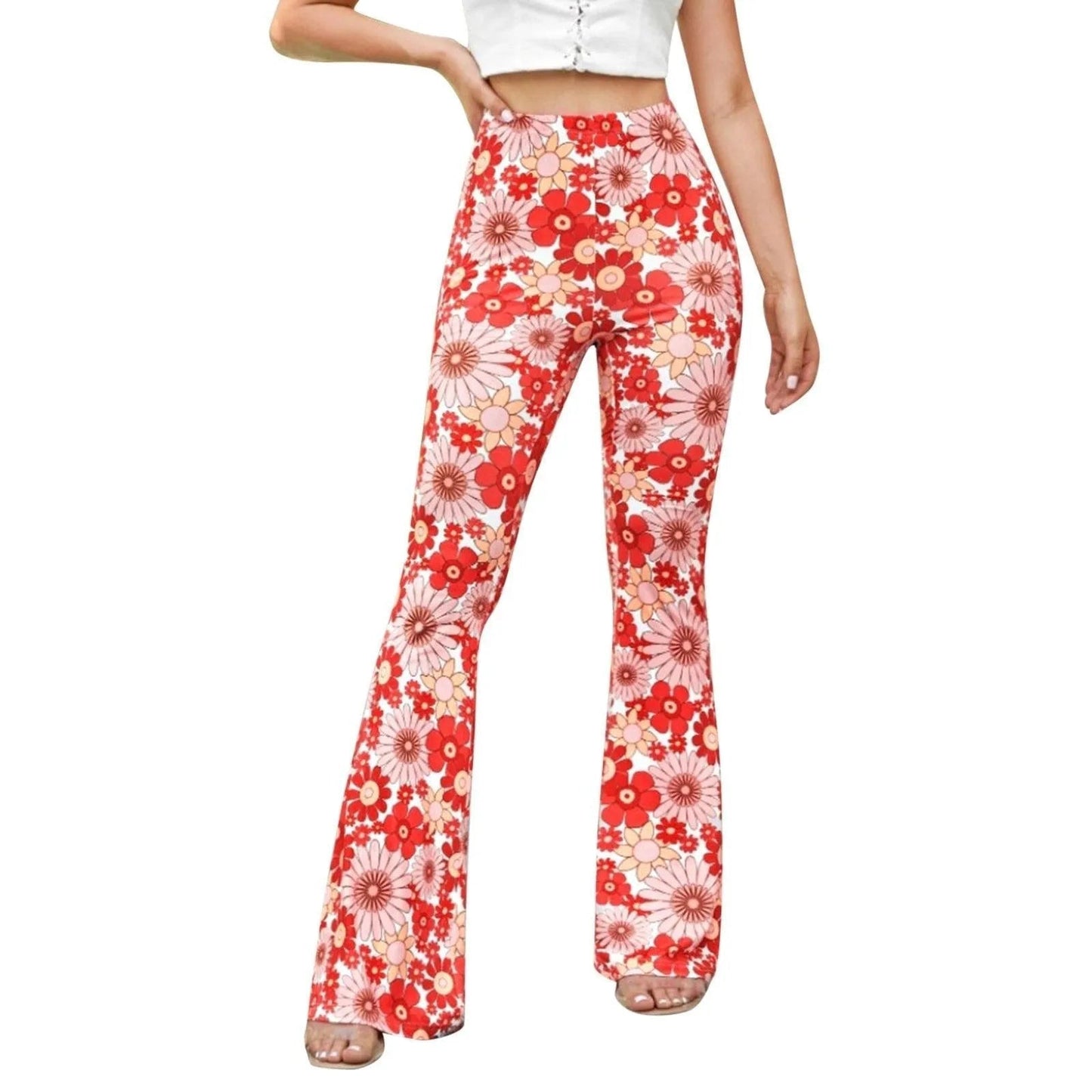 Flared Broek - Bloemenprint - Elastische Taille