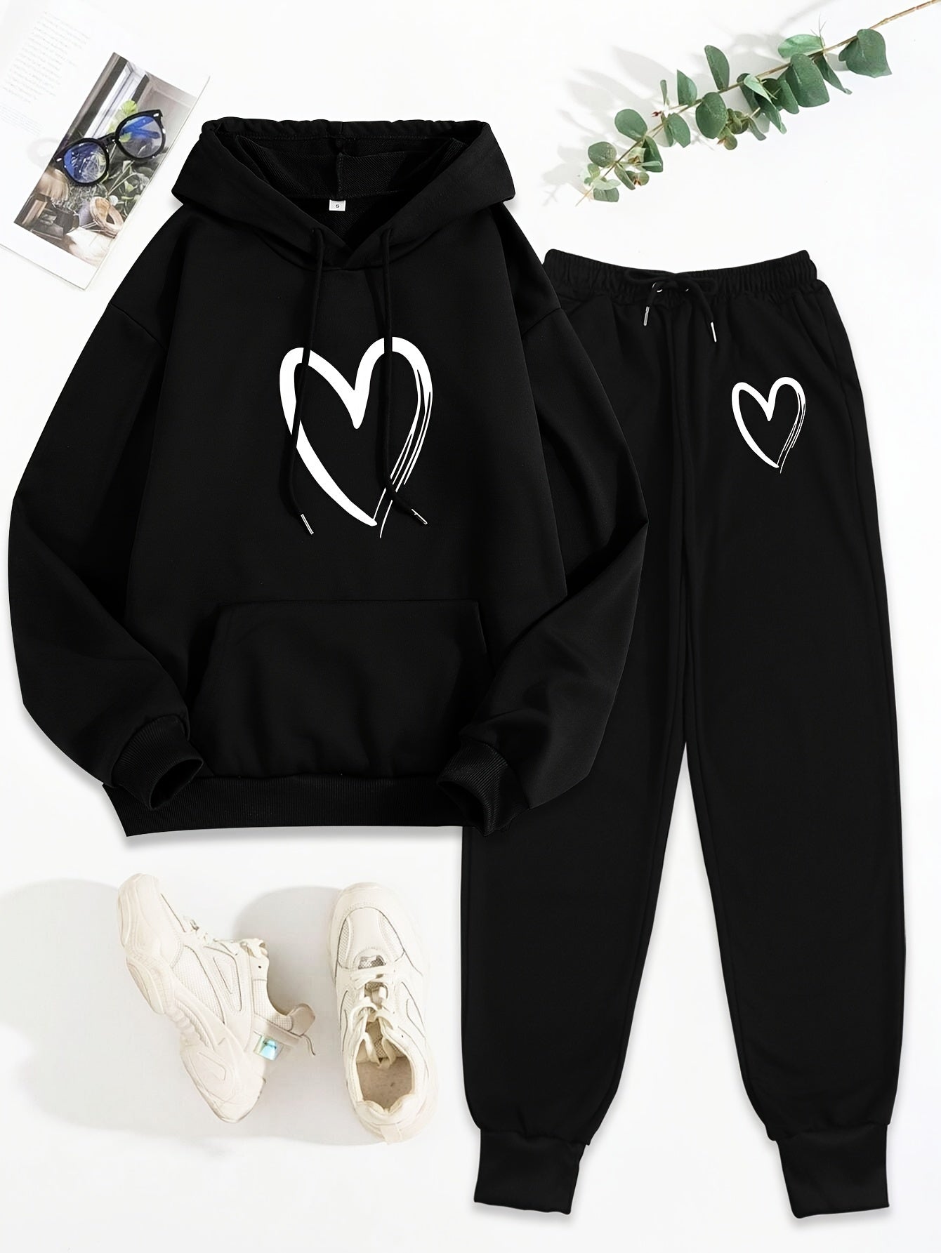 Shanna | Casual Katoenen Hoodie & Sweatbroek Tracksuit Set - Ideaal voor Herfst/Winter