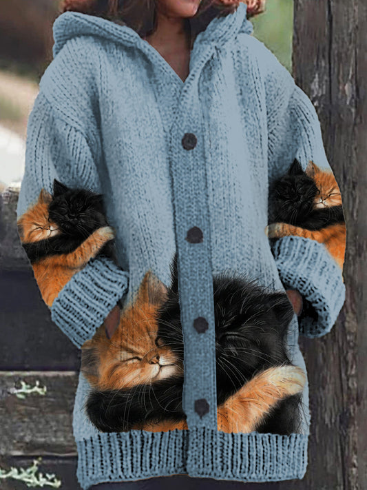 Shanna | Hoodie Vest met Twee Katten voor Vrouwen